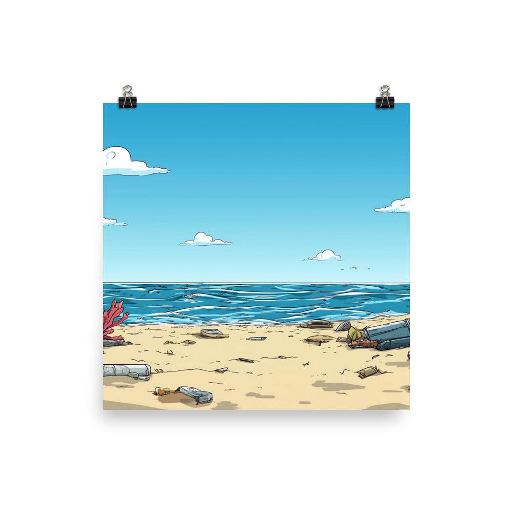 Beach Cleanup Ocean View Poster - Oh Posters