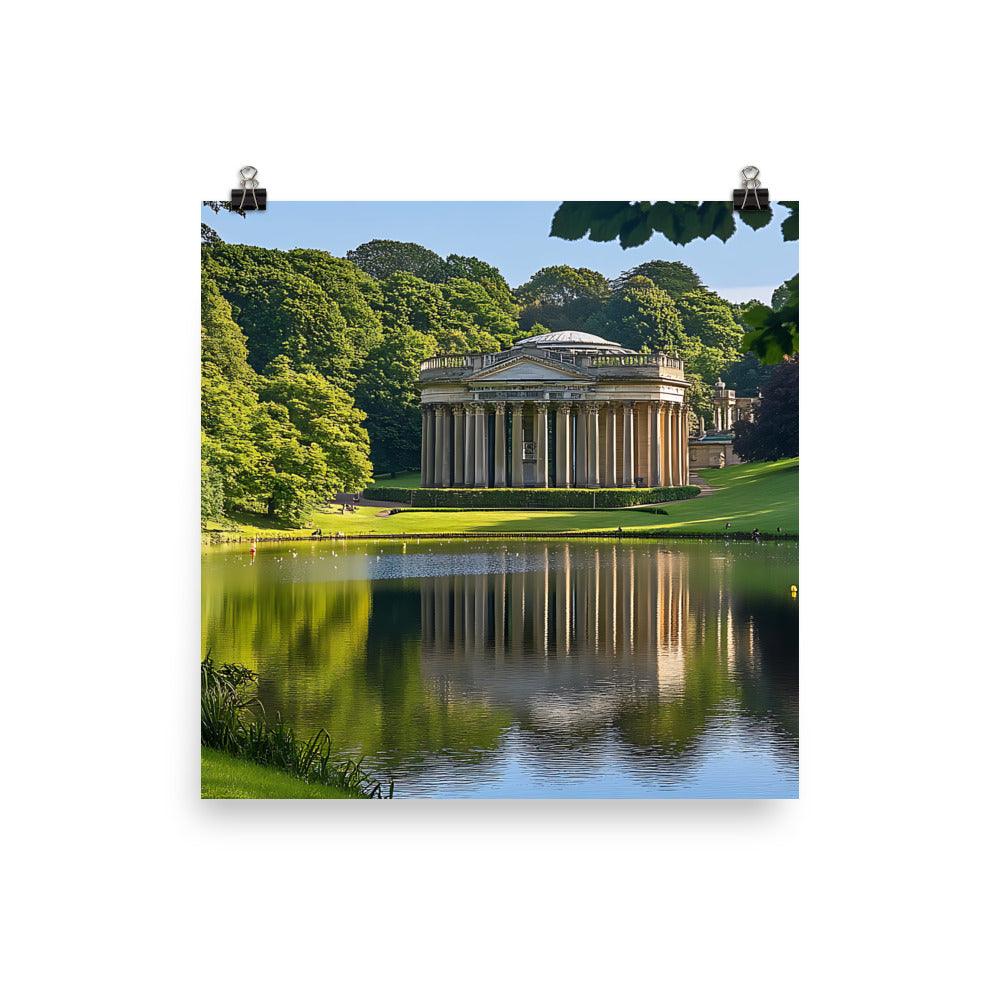 Manchester Architecture Scenic Reflection Tranquil Nature Poster - Oh Posters