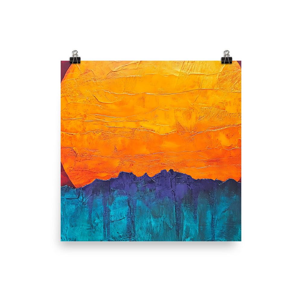Boho Sunset Over Vibrant Horizon for Nature Lovers Poster - Oh Posters