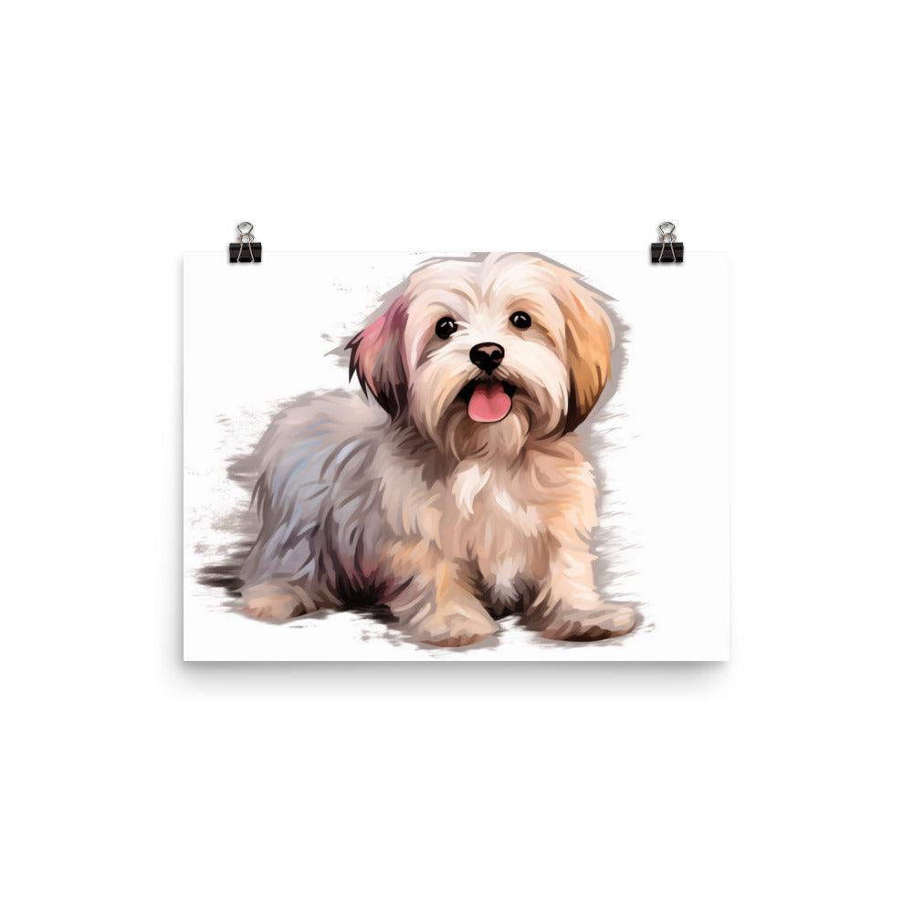 Cheerful Coton De Tulear Portrait with Soft Tones and Happy Expression Poster - Oh Posters