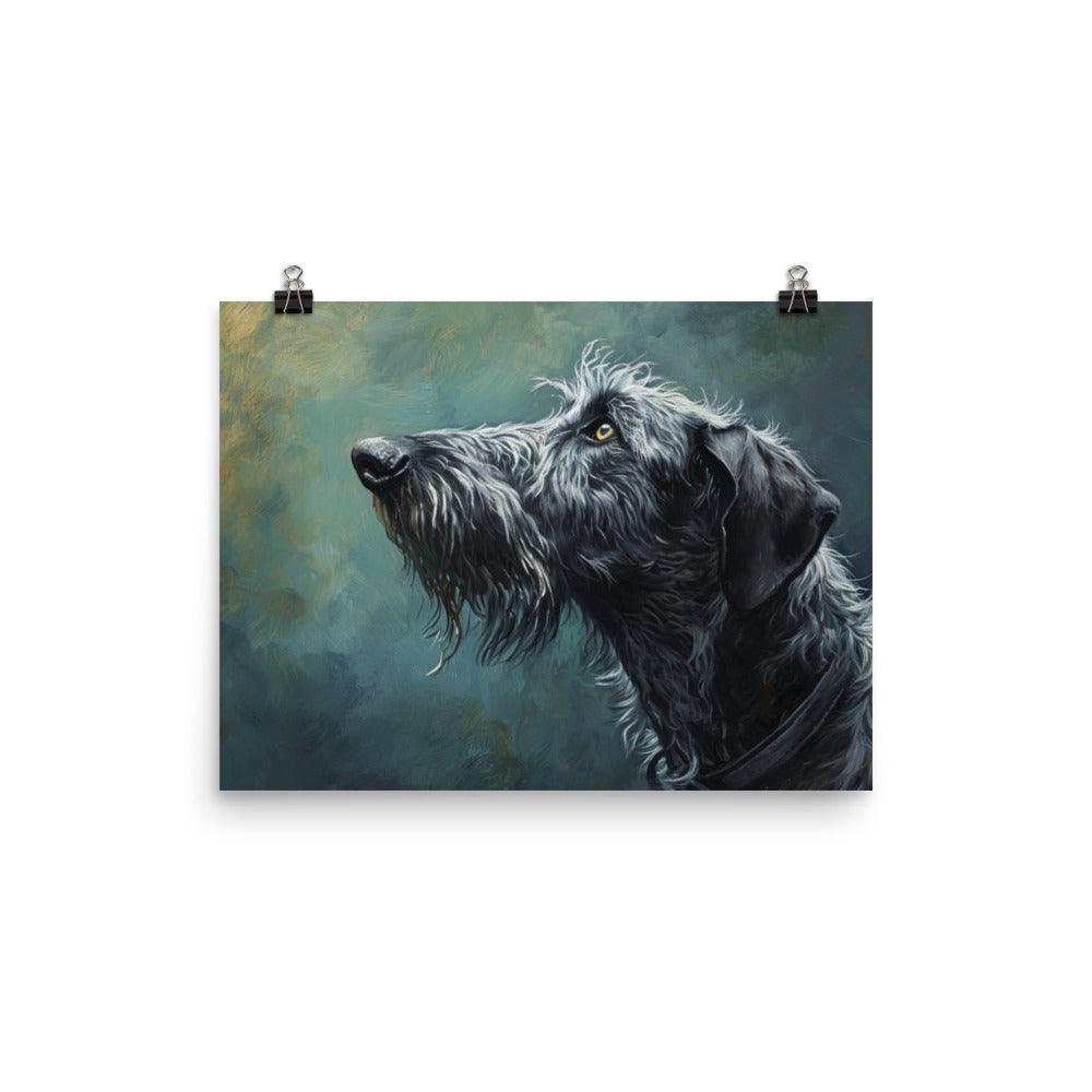 Deerhound Classic Oil Painting Style Dog Poster - Oh Posters