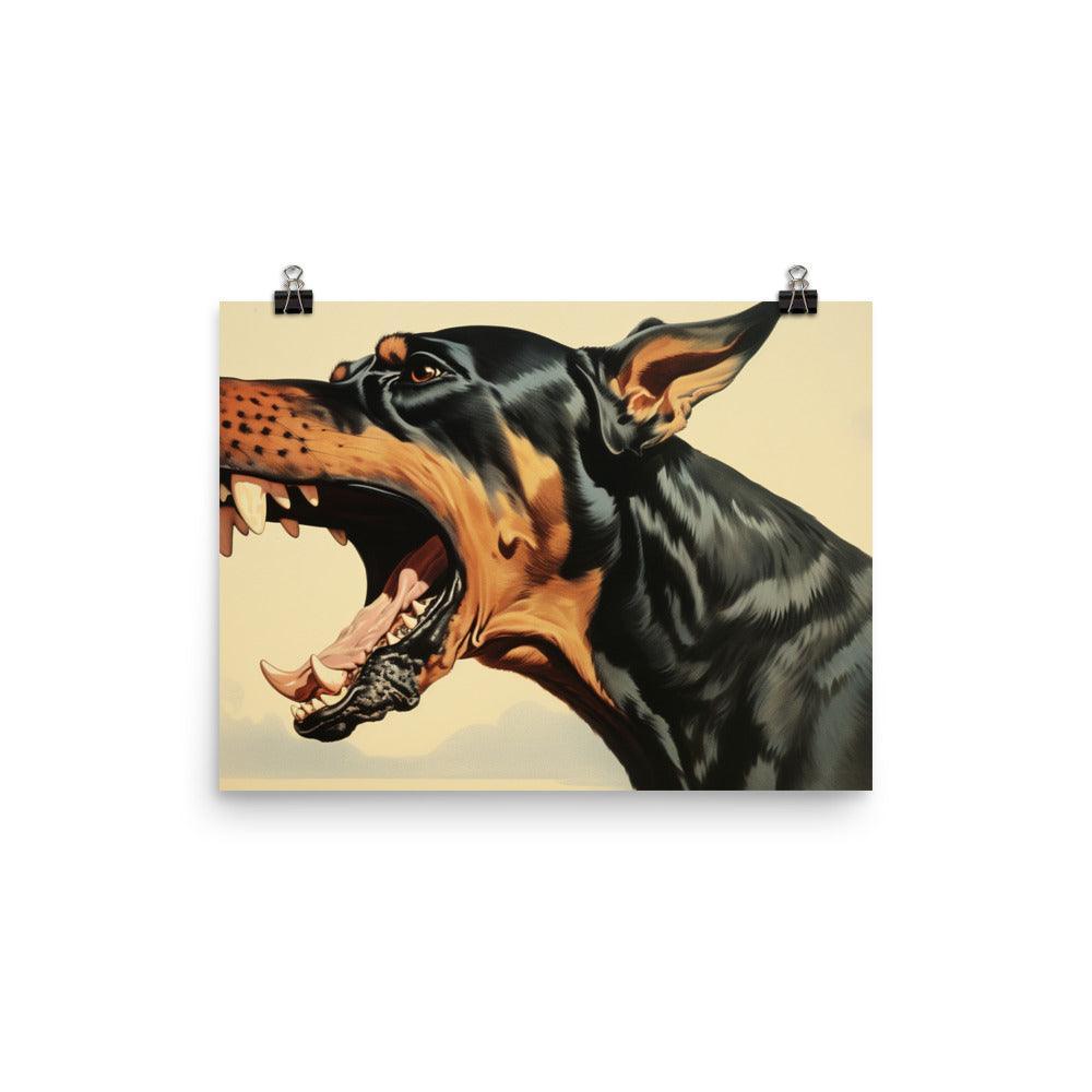 Dobermann Vivid Hyperrealism Art Poster - Oh Posters