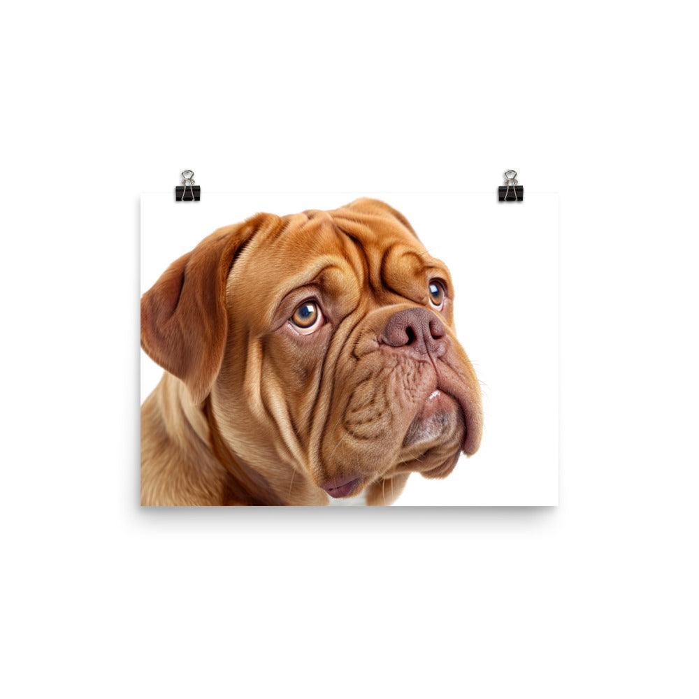 Dogue de Bordeaux Close-up Photorealistic Poster - Oh Posters