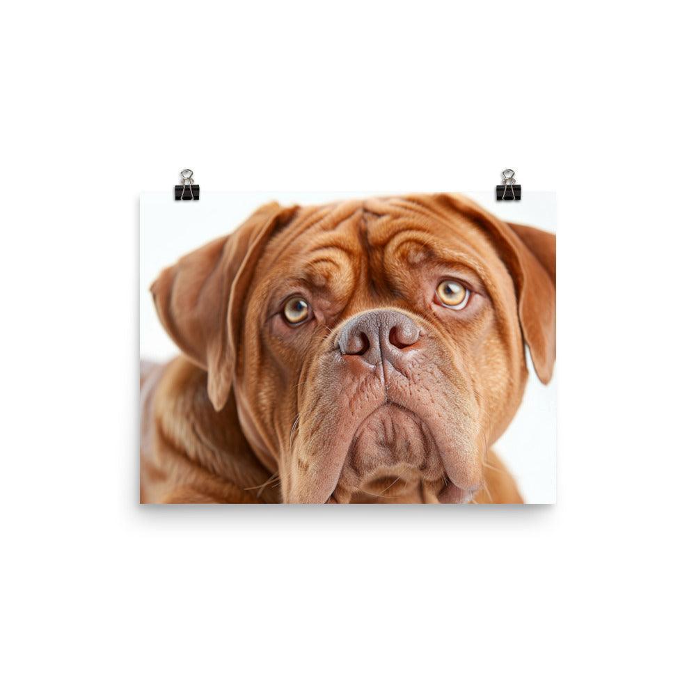 Dogue de Bordeaux Thoughtful Gaze Portrait Poster - Oh Posters