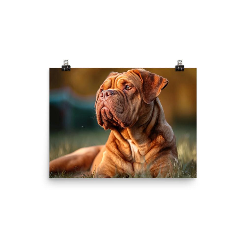 Dogue de Bordeaux Sunset Glow Photography Poster - Oh Posters