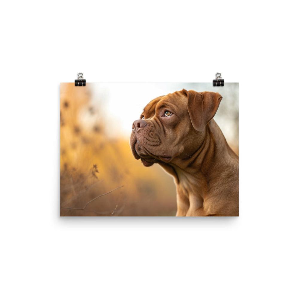 Dogue de Bordeaux Autumn Contemplation Photo Poster - Oh Posters