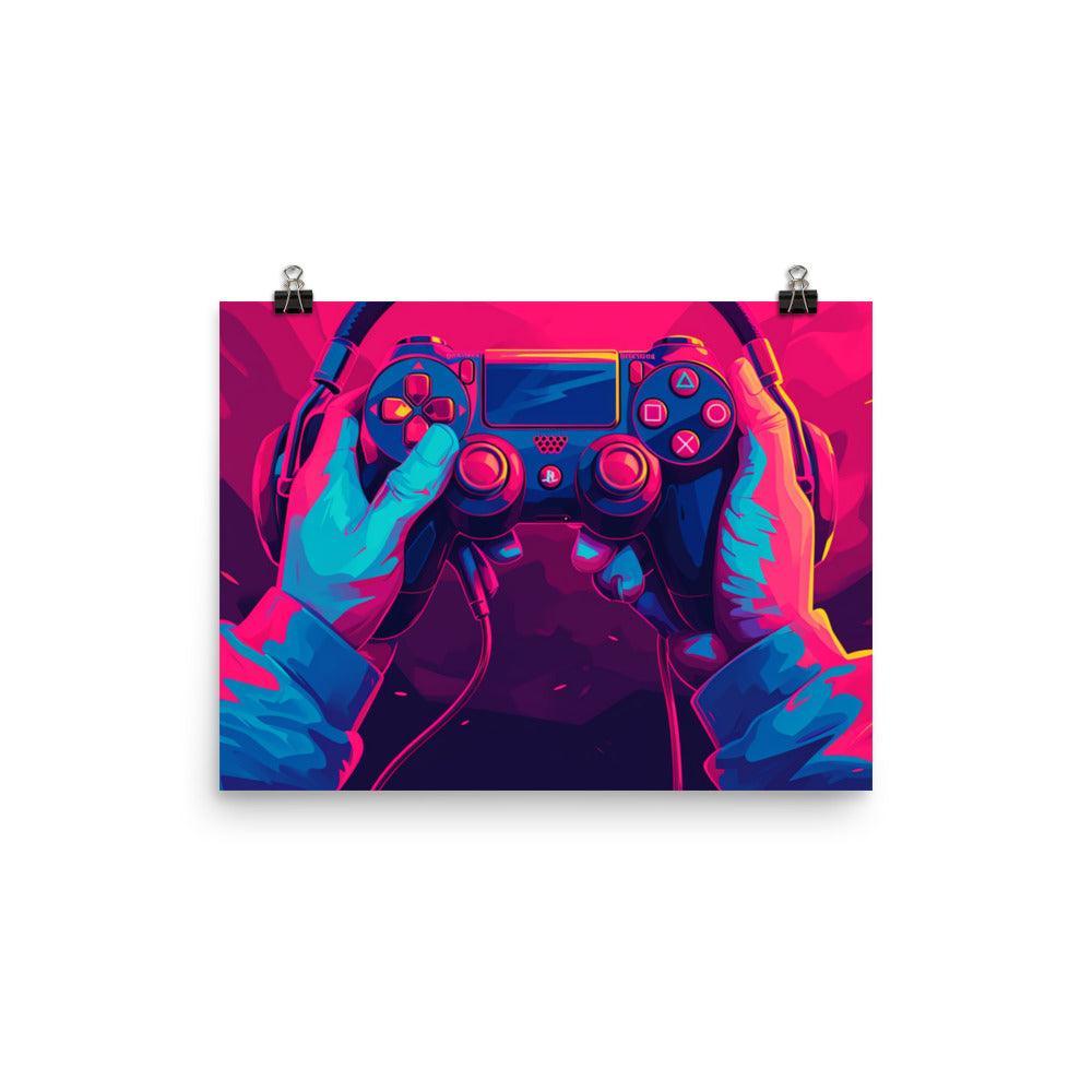 Handheld Console Intense Gaming Digital Art Poster - Oh Posters