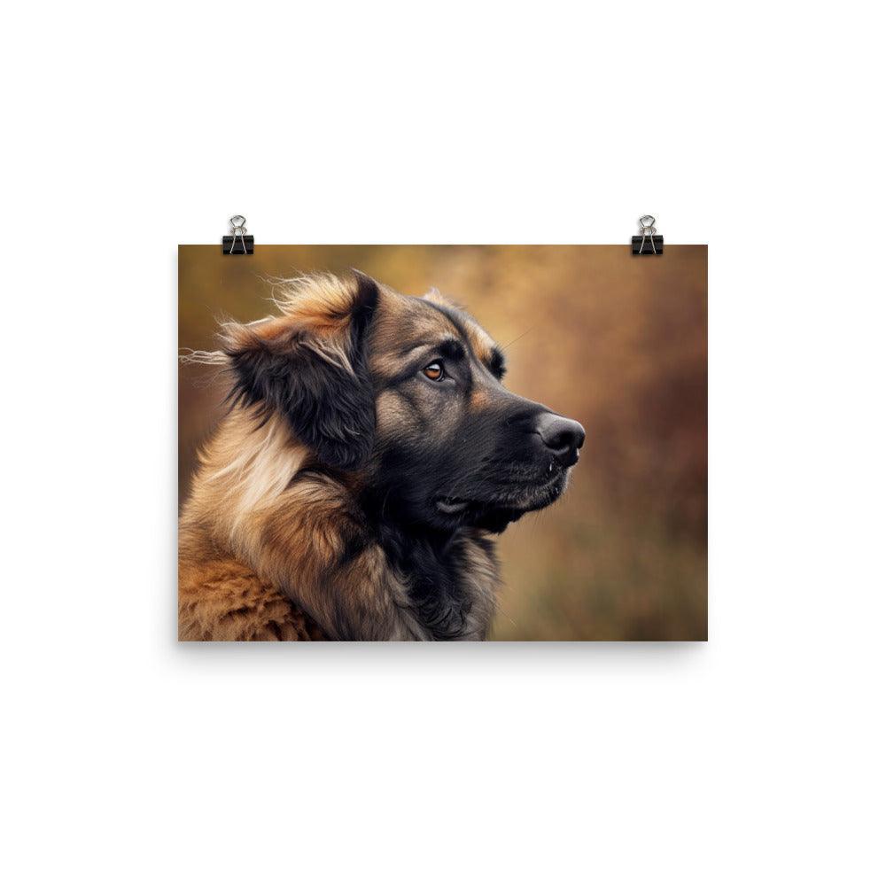 Estrela Mountain Dog Autumn Profile Portrait Poster - Oh Posters