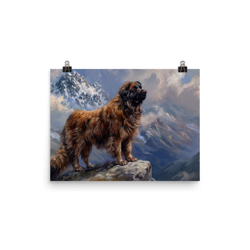 Estrela Mountain Dog Classic Oil Painting Mountain Backdrop Poster - Oh Posters