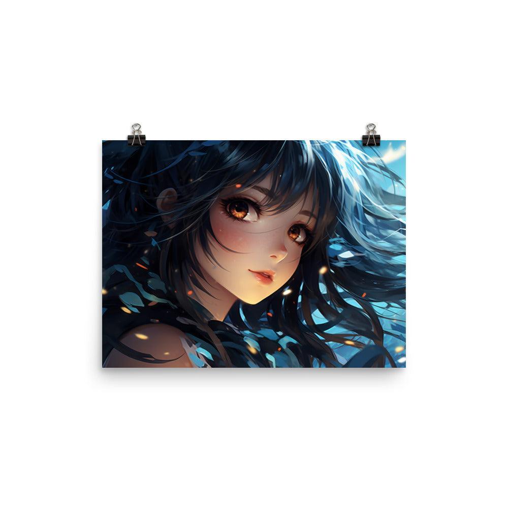 Mystic Azure Anime Girl Poster - Oh Posters