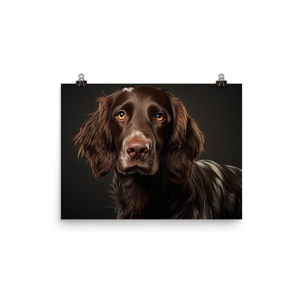 German Longhaired Pointer Classic Studio Portrait Poster - Oh Posters