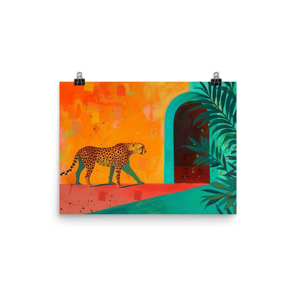 Tropical Cheetah Vivid Jungle Illustration Poster - Oh Posters
