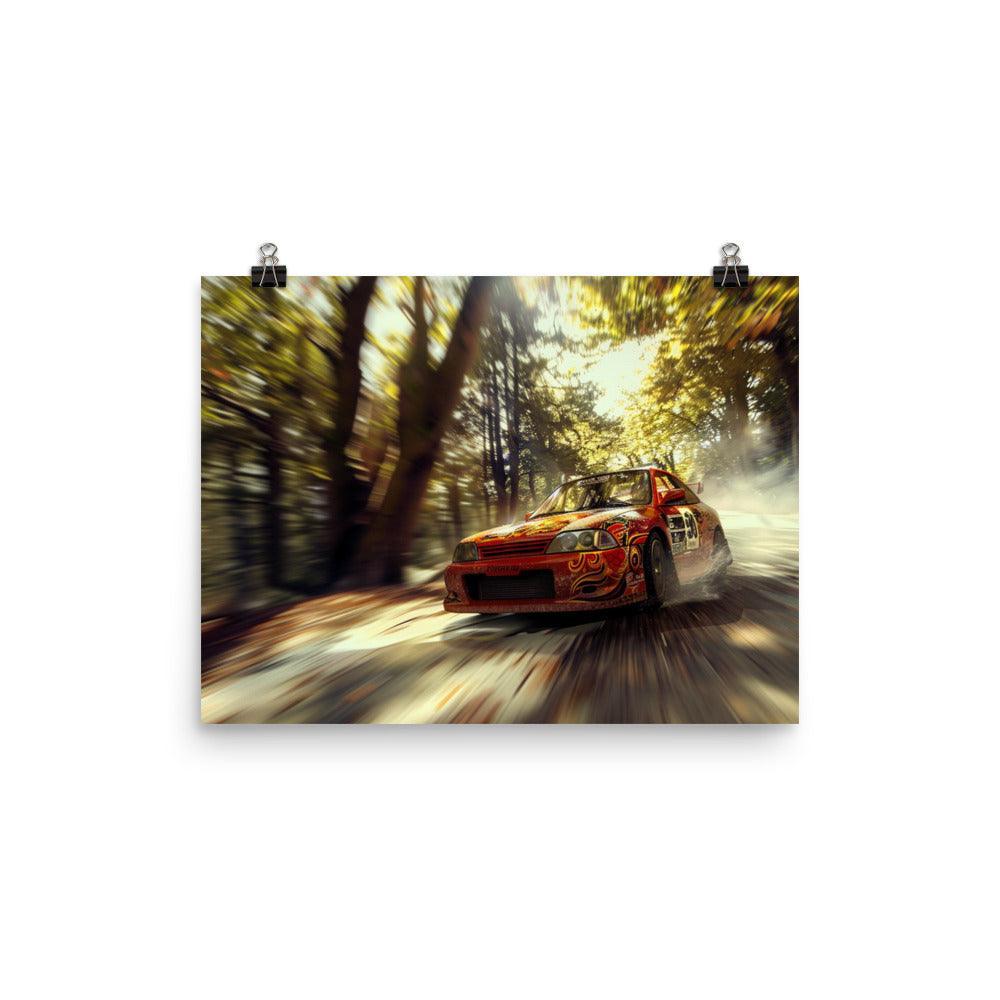 Forest Rally Speedster Autumn Race Poster - Oh Posters