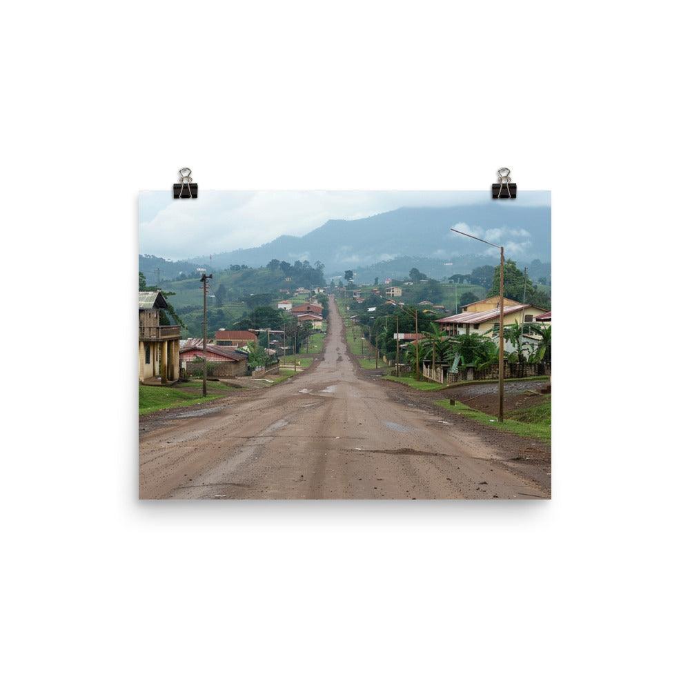 Equatorial Guinea Rainy Season Rural Road Poster - Oh Posters