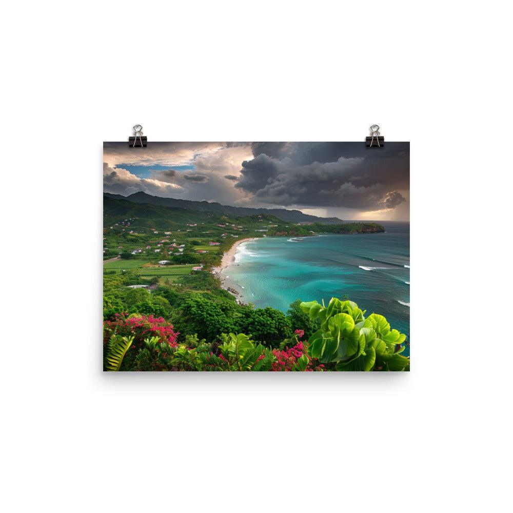 Grenada Dramatic Coastal Landscape Poster - Oh Posters