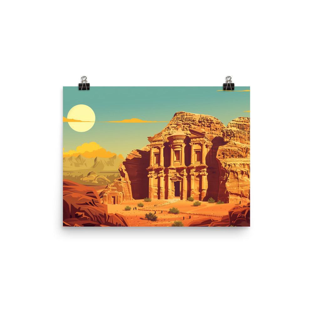 Jordan Petra Ancient Rock Carved Architecture Poster - Oh Posters