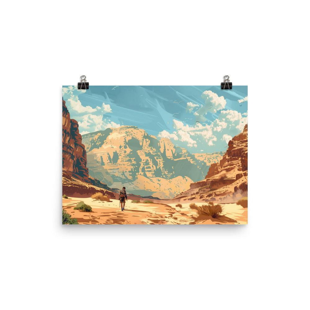 Jordan Wadi Rum Desert Explorer Art Poster - Oh Posters