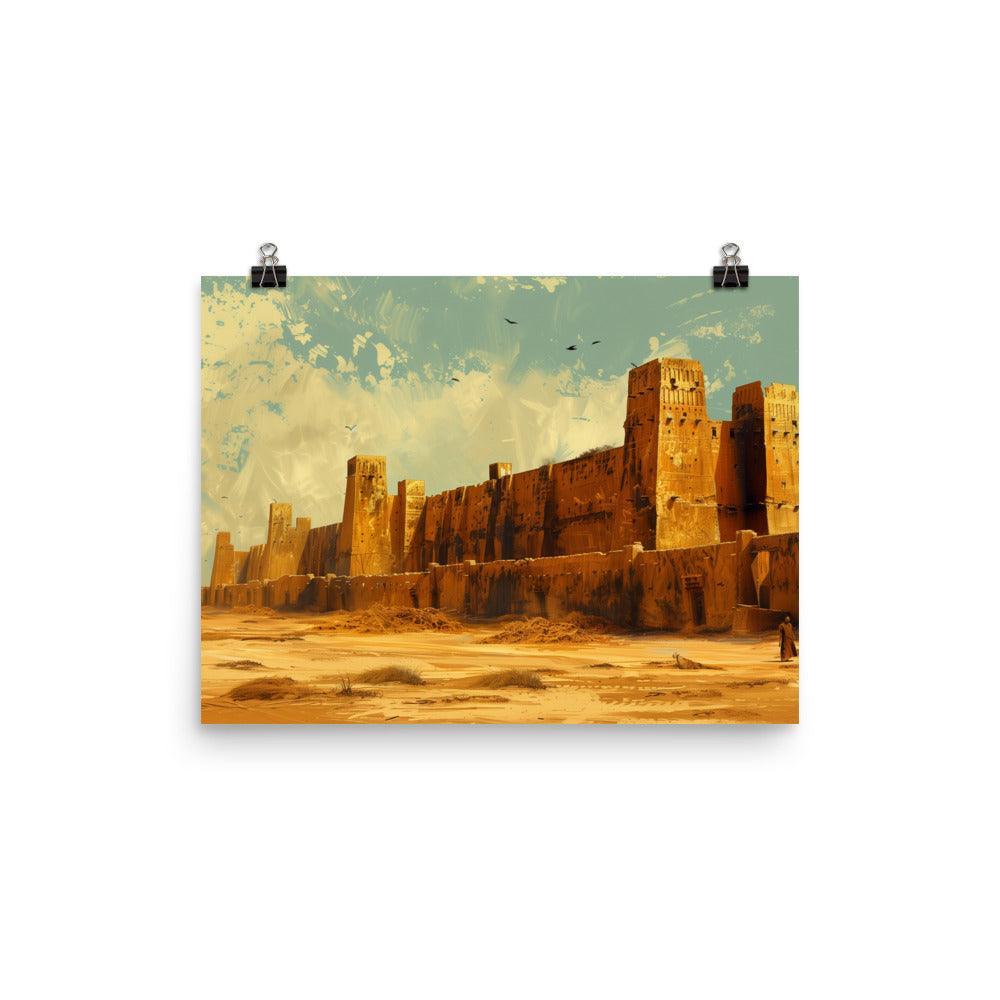 Niger Ancient Sahara Fortress Poster - Oh Posters