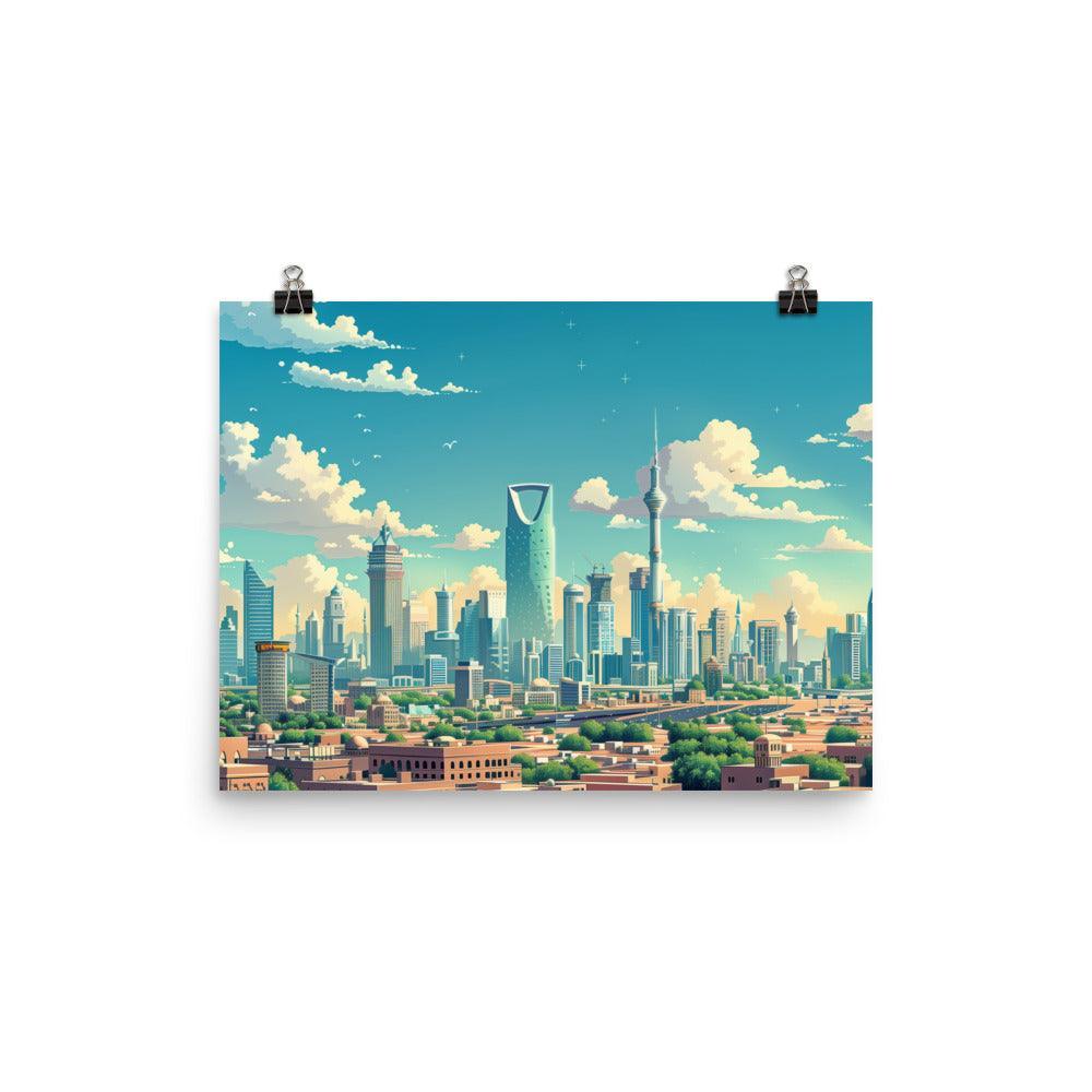 Saudi Arabia Futuristic Riyadh Skyline Poster - Oh Posters