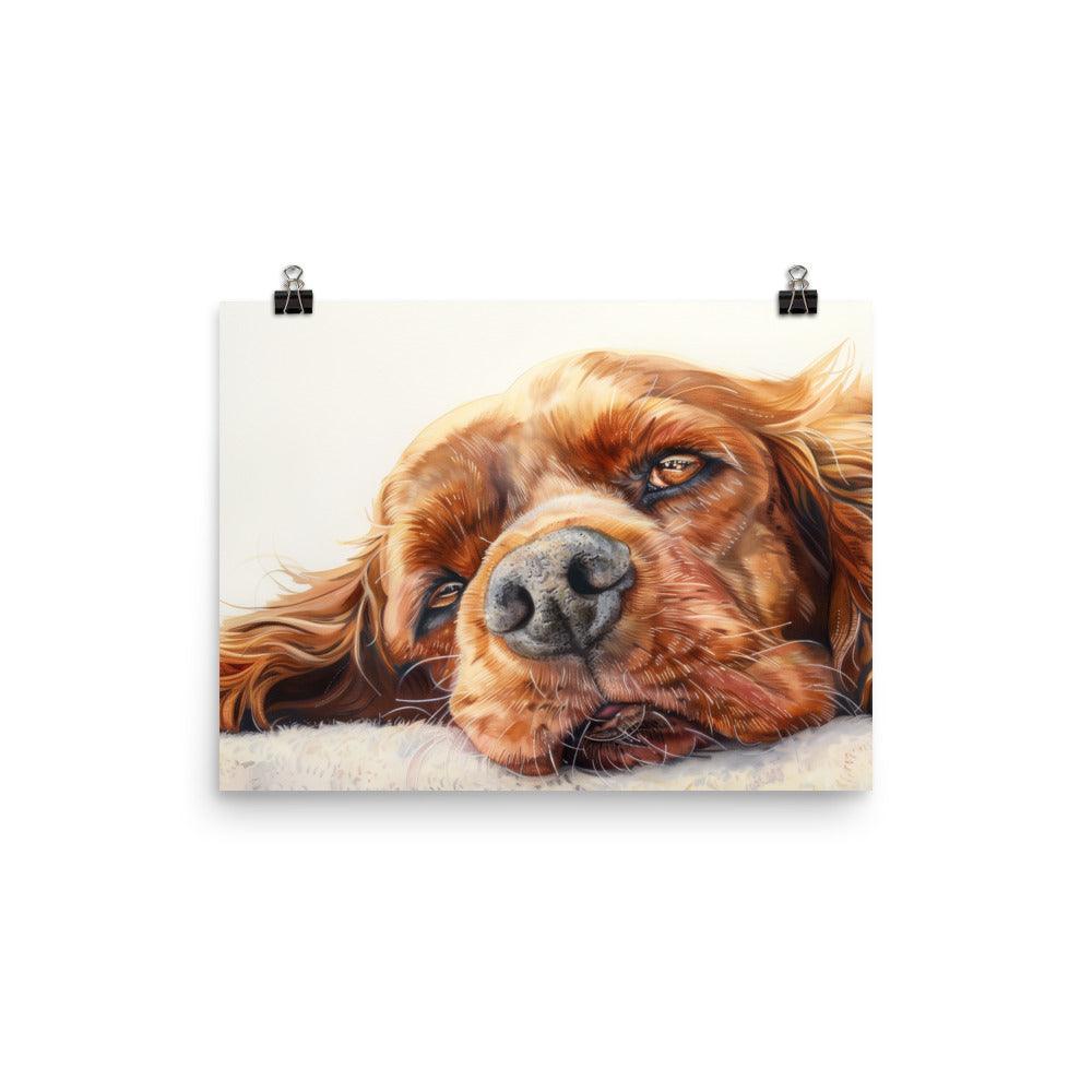 English Cocker Spaniel Close-Up Relaxed Portrait Poster - Oh Posters