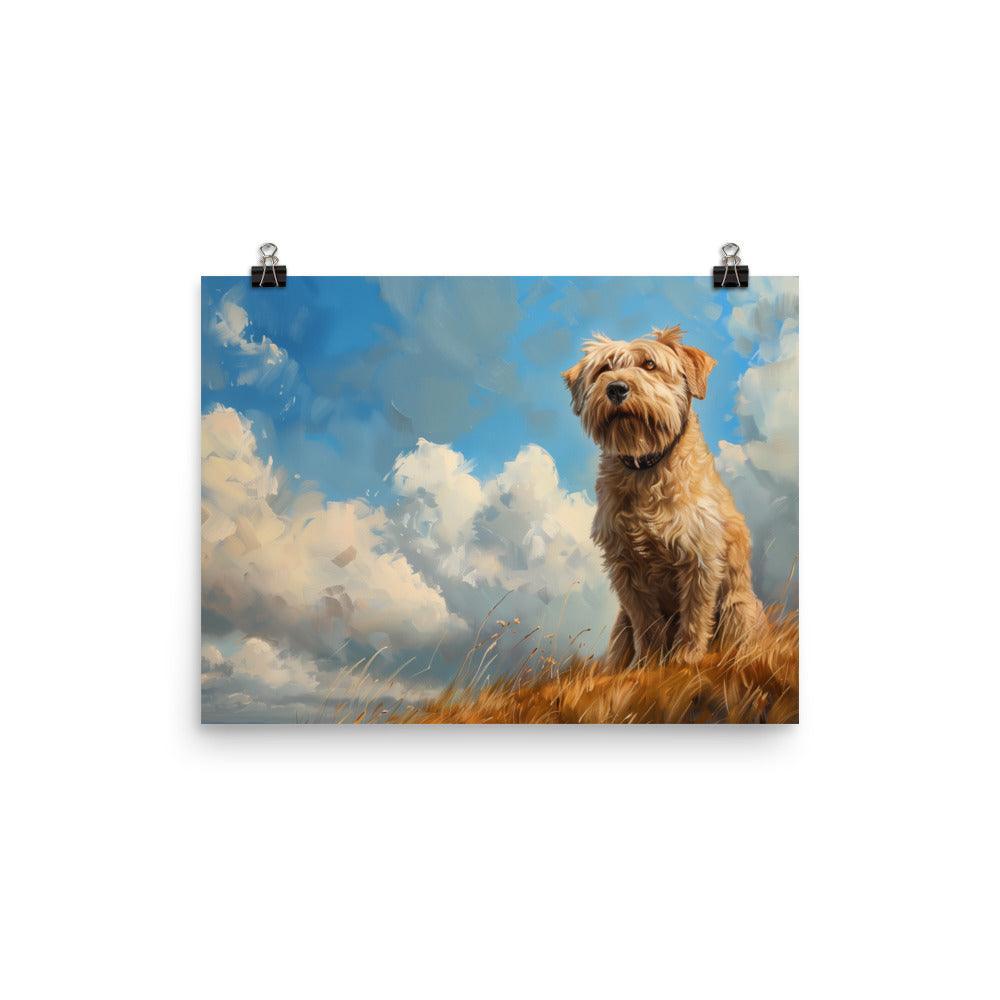 Glen of Imaal Terrier Under Blue Sky Art Poster - Oh Posters