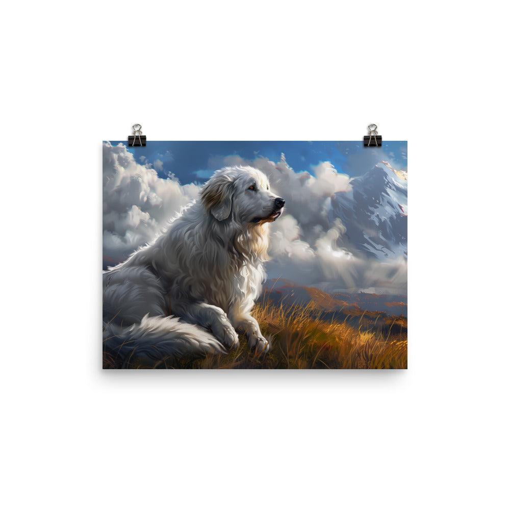 Great Pyrenees Mountain Landscape Art Poster - Oh Posters