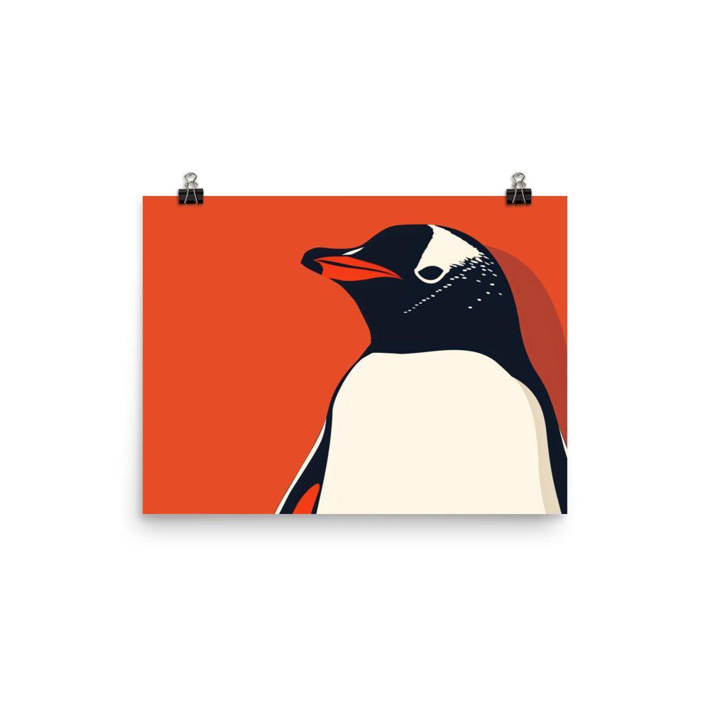 Gentoo Penguin Minimalist Pop Art Illustration Poster - Oh Posters