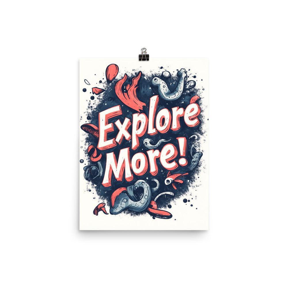 Explore More Abstract Ocean-Themed Typography in Red and Blue Poster - Oh Posters