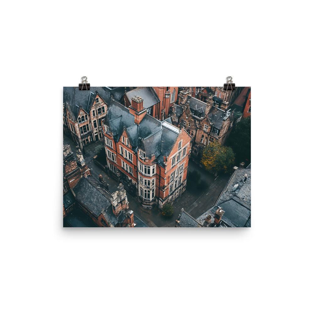 Historic Manchester Aerial View Poster - Oh Posters