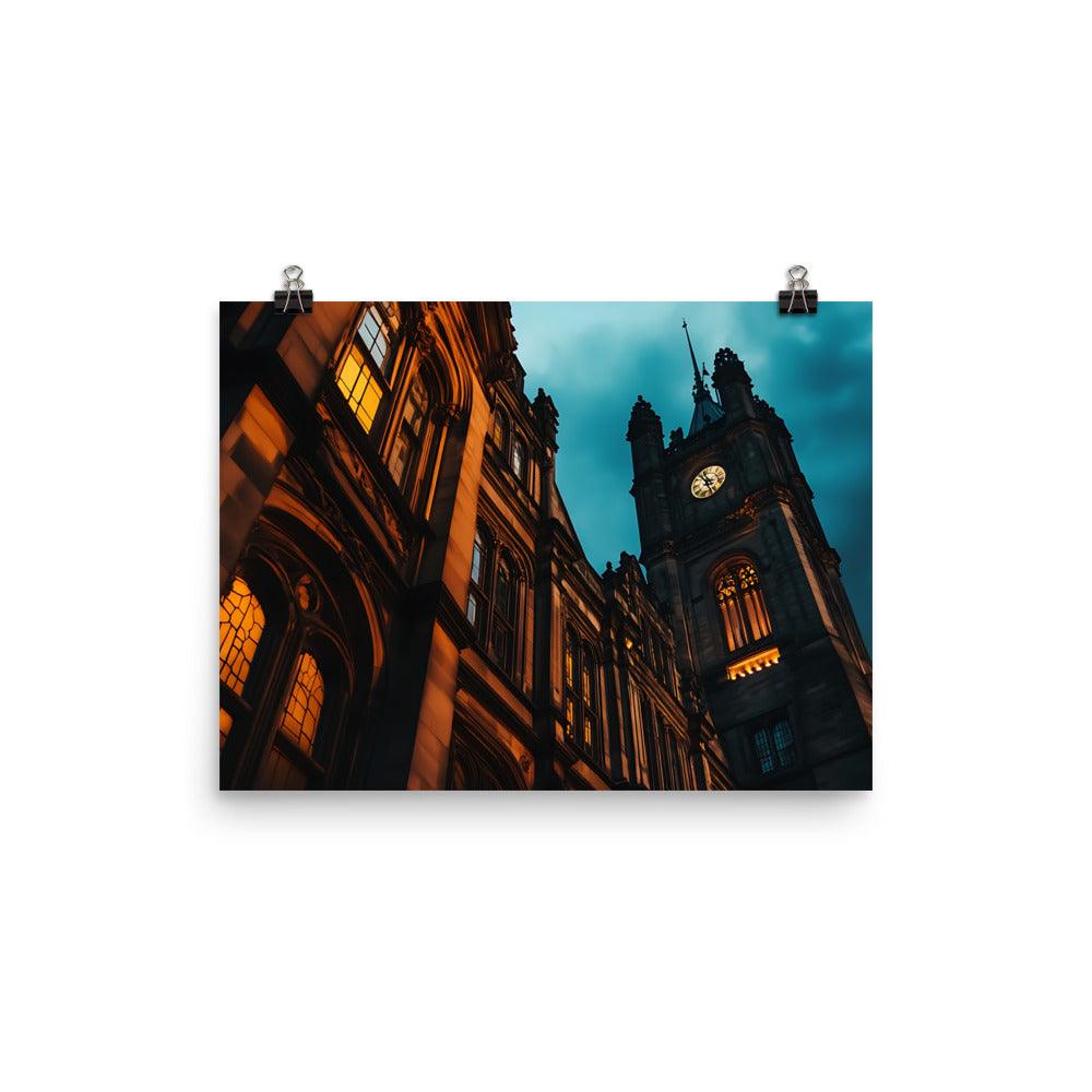 Manchester Urban Nightscape Photography Poster - Oh Posters
