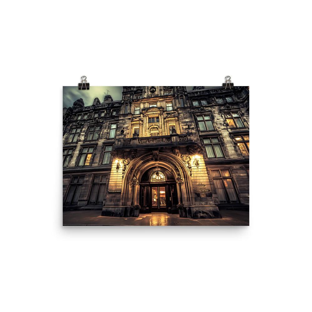 Manchester Architectural Nightscape Marvel Poster - Oh Posters