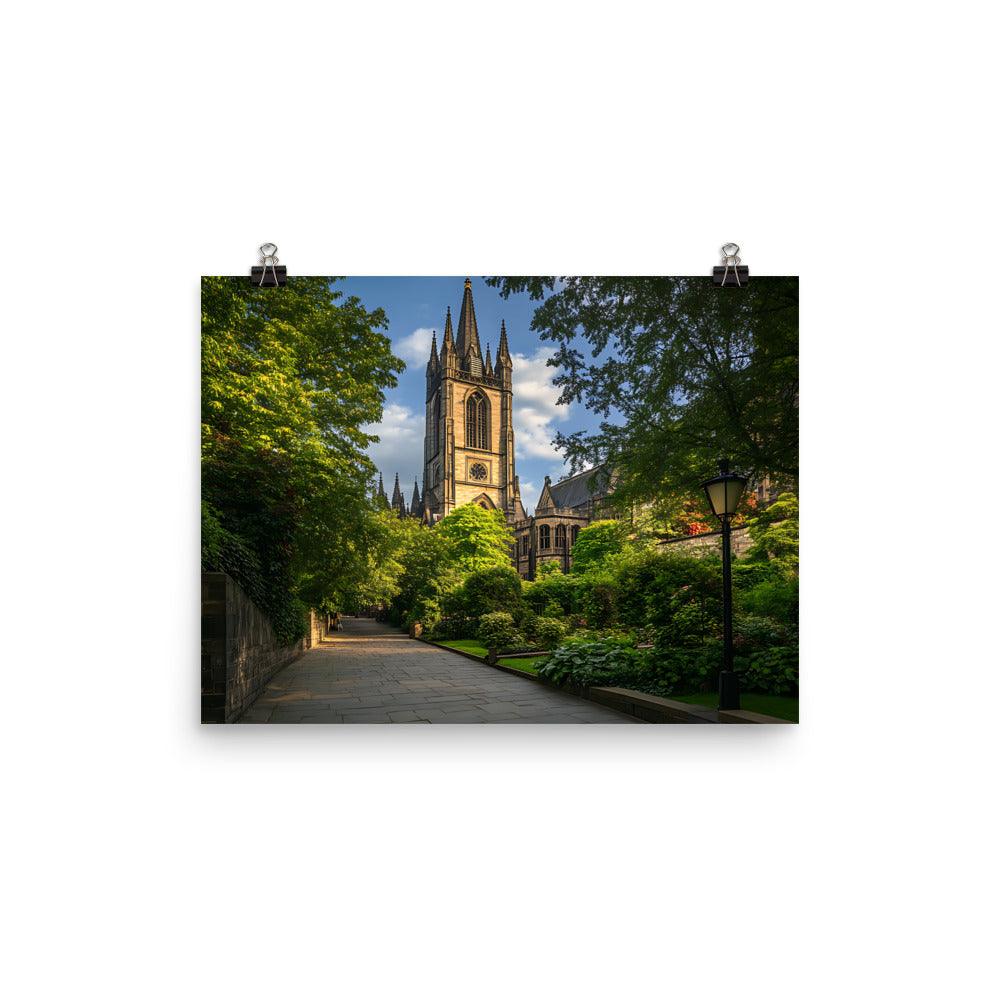 Manchester Architecture Serenity Green Pathway Poster - Oh Posters