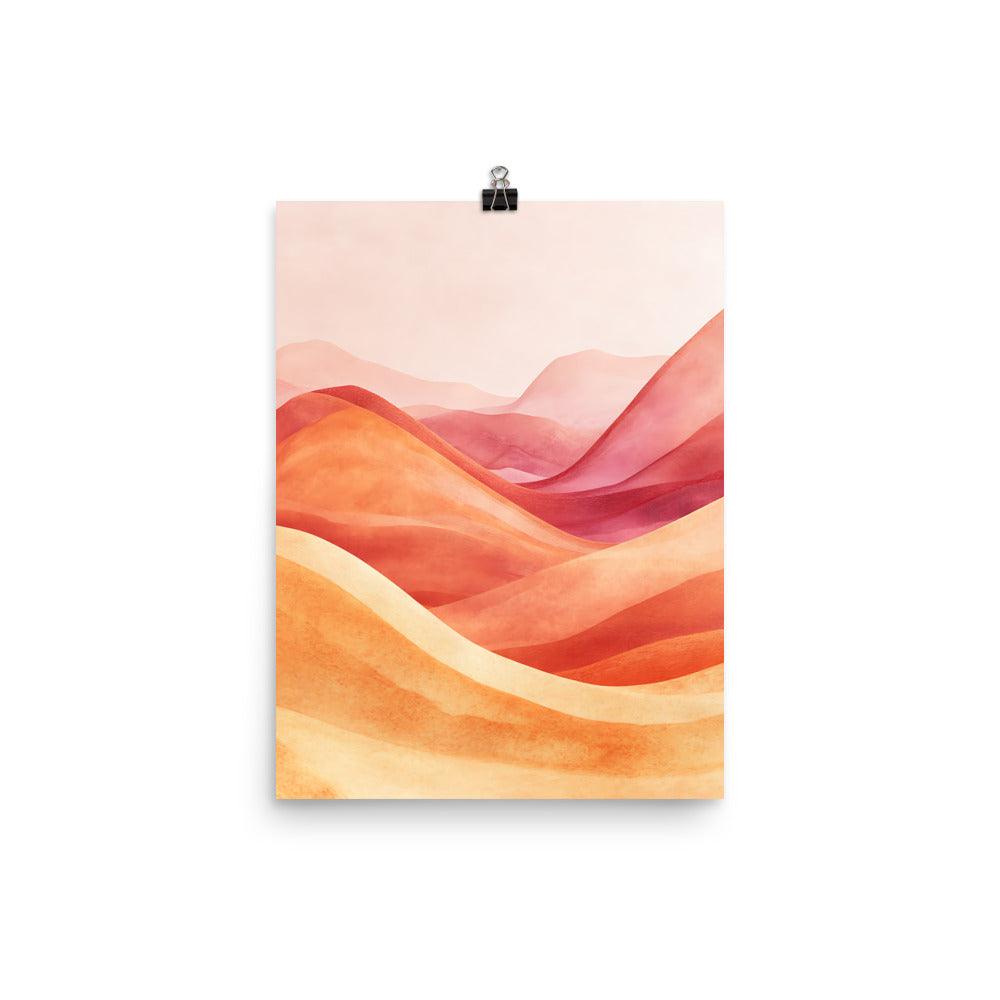 Boho Sunset Desert Waves for Nature Lovers Poster - Oh Posters