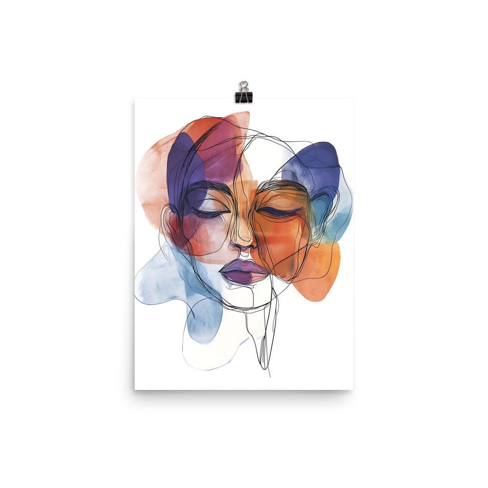 Colorful Boho Face Art Expression Poster - Oh Posters