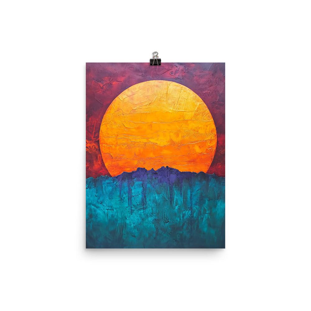 Boho Sunset Over Vibrant Horizon for Nature Lovers Poster - Oh Posters