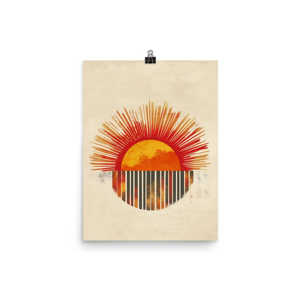 Boho Sunburst Retro Vibes Poster - Oh Posters