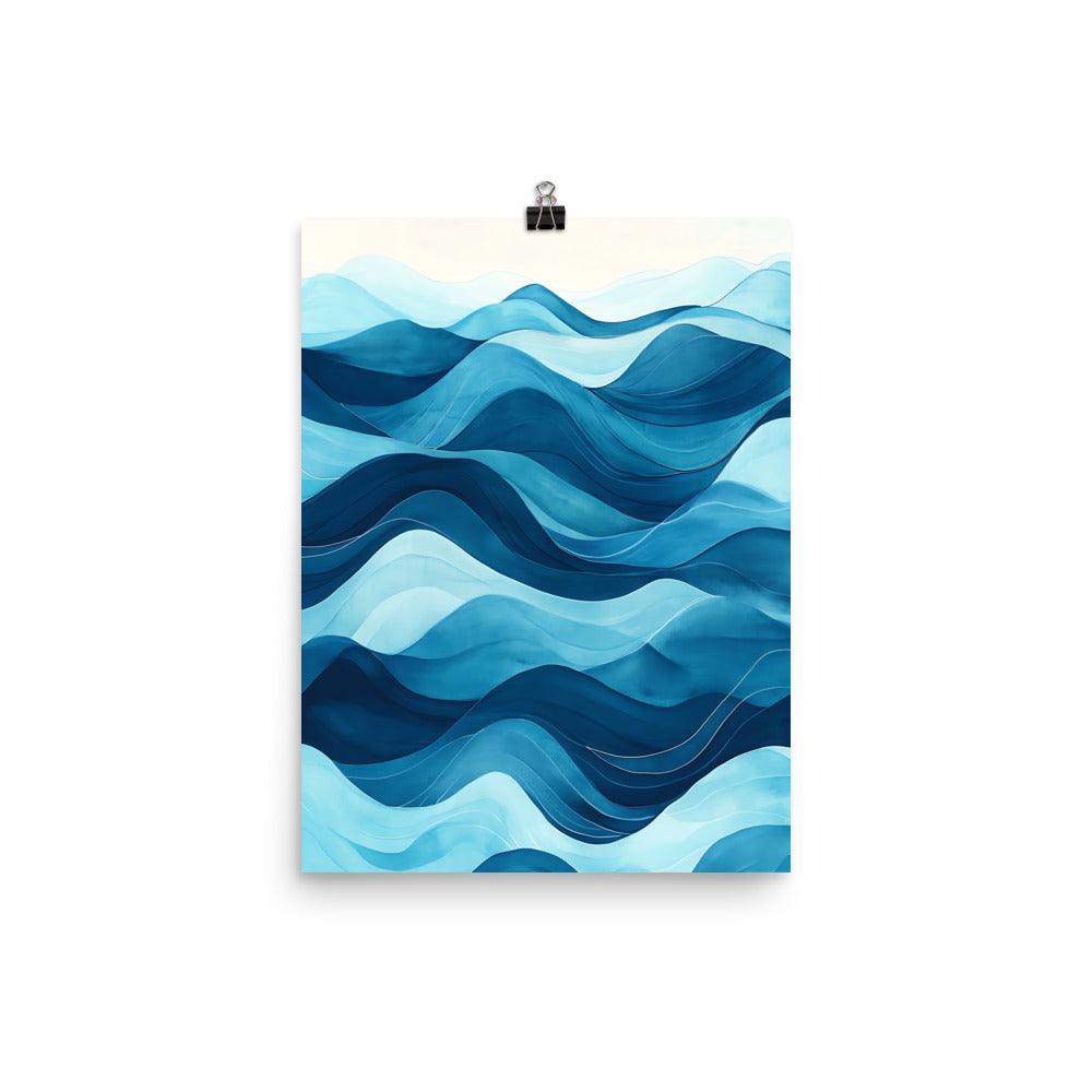 Boho Ocean Waves Aesthetic for Coastal Living Poster - Oh Posters