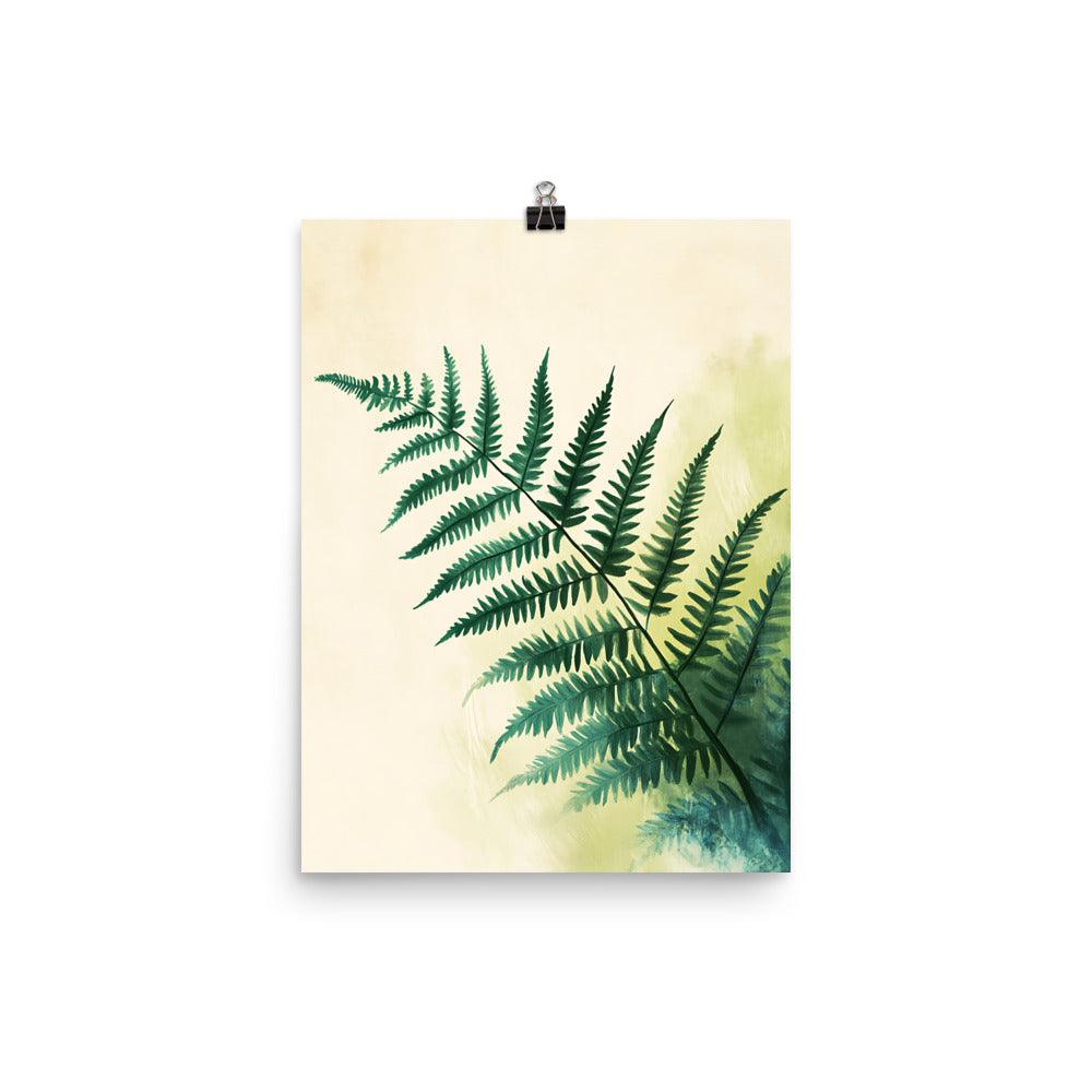 Boho Fern Leaf Serenity Nature Inspired Vibes Poster - Oh Posters
