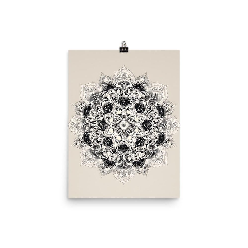 Intricate Boho Floral Mandala Art for Meditation and Mindfulness Poster - Oh Posters