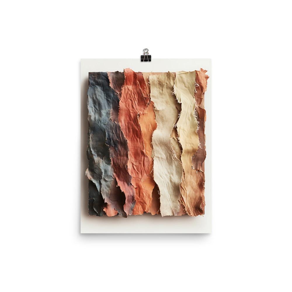 Boho Earthy Textured Stripes Vibes Natural Organic Tones Relaxed Aesthetic Poster - Oh Posters