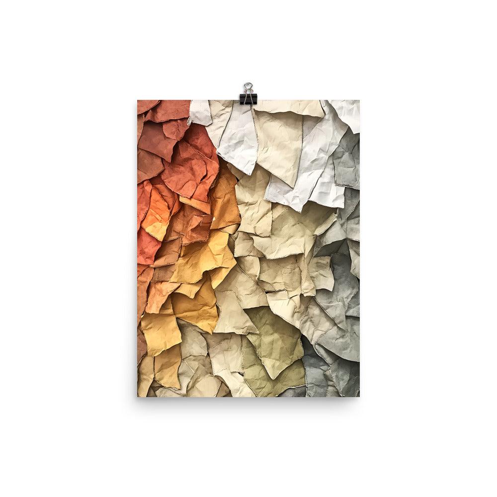 Boho Earth Tones Abstract Collage Poster - Oh Posters