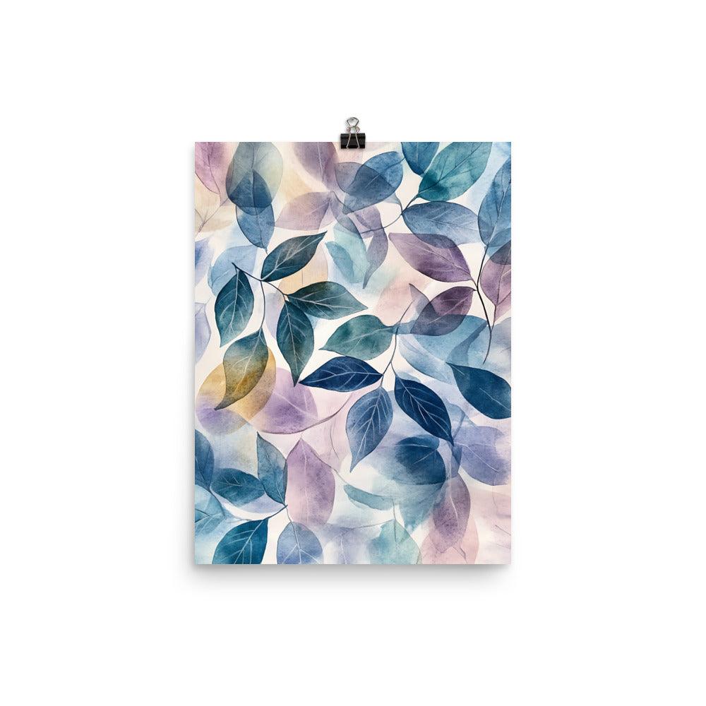 Boho Watercolor Leaves Botanical Vibe for Nature Lovers Poster - Oh Posters