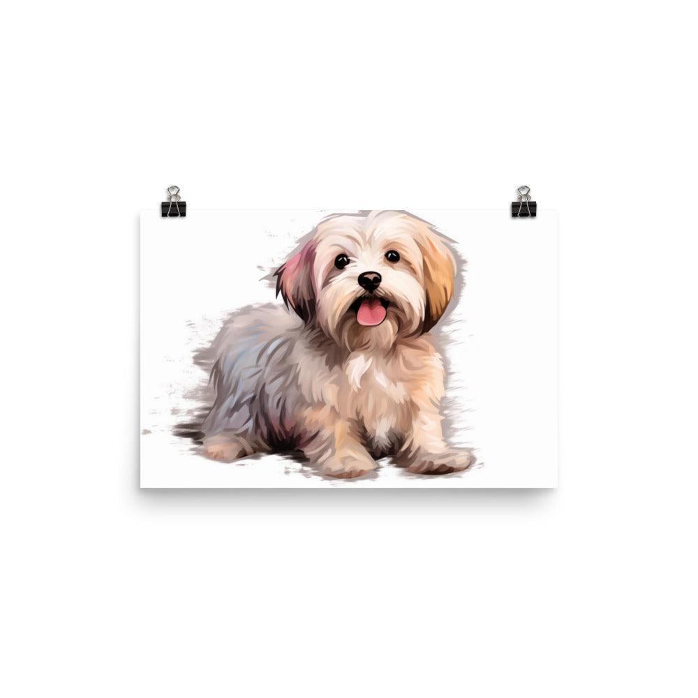 Cheerful Coton De Tulear Portrait with Soft Tones and Happy Expression Poster - Oh Posters