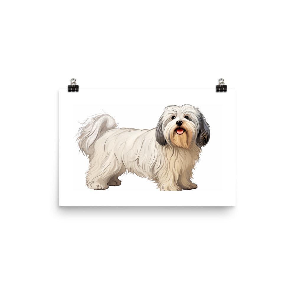 Joyful Coton De Tulear Portrait with Soft Tones and Happy Expression Poster - Oh Posters