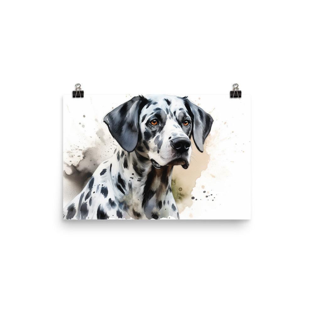 Expressive Dalmatian Watercolor Artwork Poster - Oh Posters