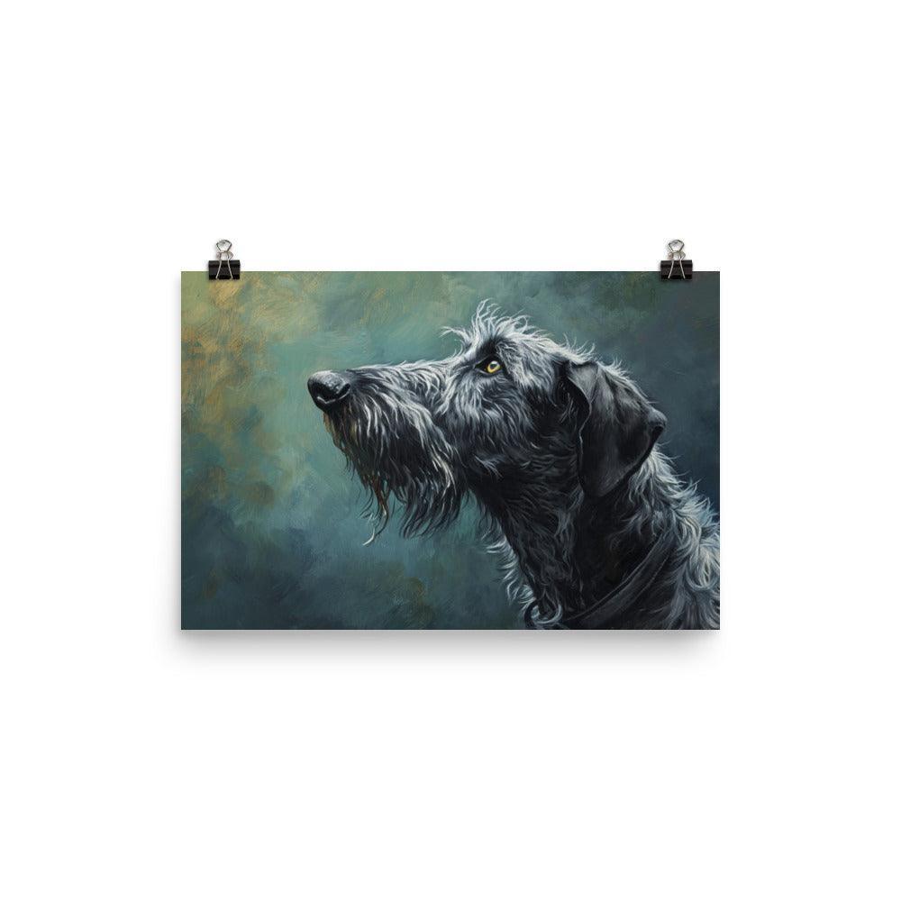 Deerhound Classic Oil Painting Style Dog Poster - Oh Posters