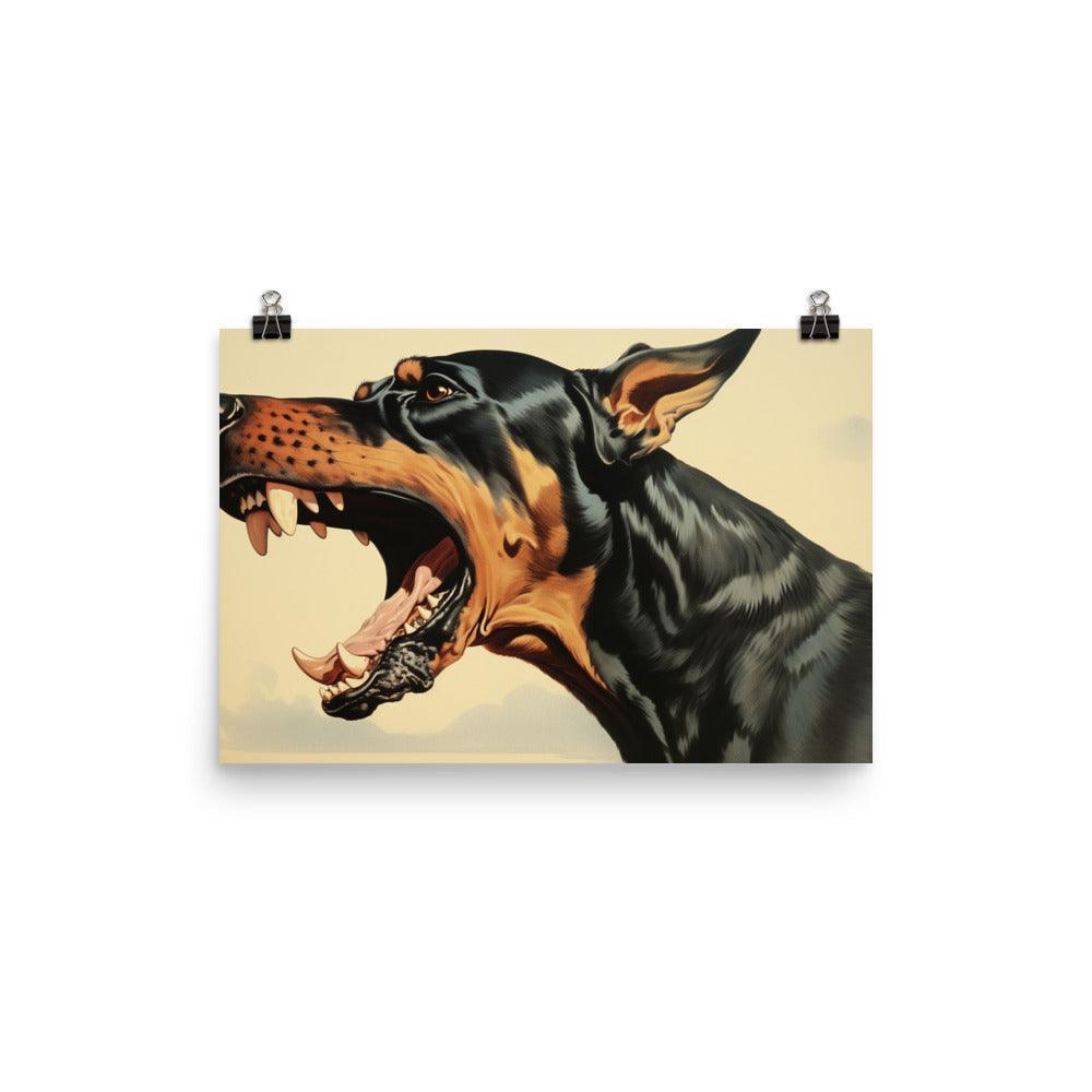 Dobermann Vivid Hyperrealism Art Poster - Oh Posters