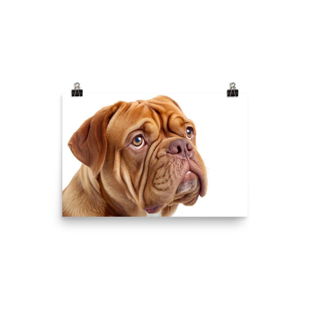 Dogue de Bordeaux Close-up Photorealistic Poster - Oh Posters