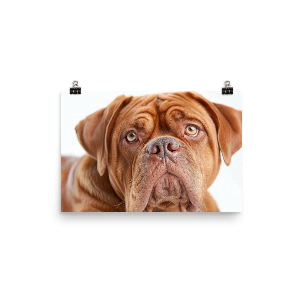 Dogue de Bordeaux Thoughtful Gaze Portrait Poster - Oh Posters