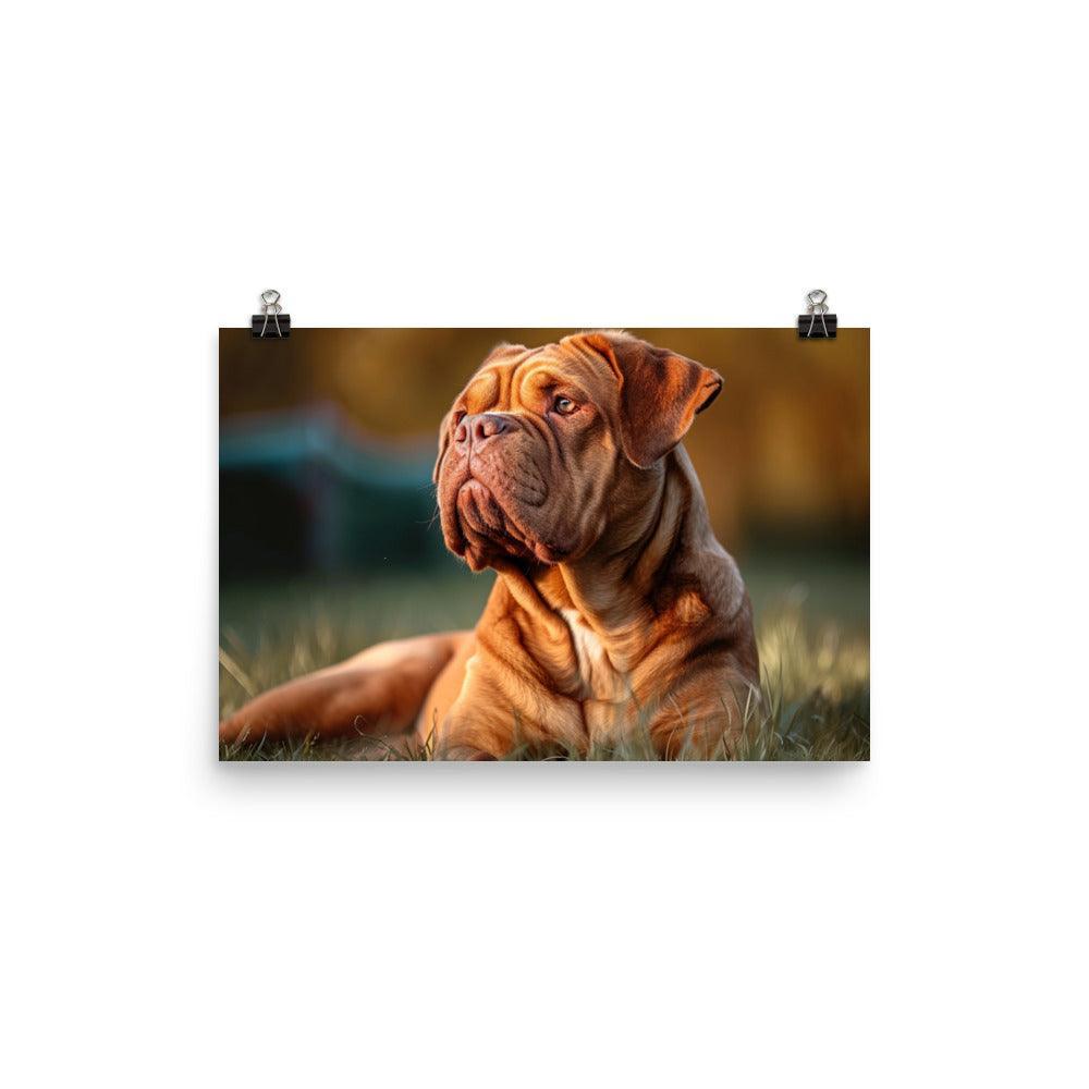 Dogue de Bordeaux Sunset Glow Photography Poster - Oh Posters